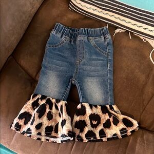 SHEIN Blue and Brown Distressed Jeans